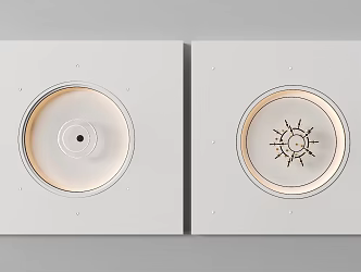 Modern Guest Restaurant Ceiling 3d model