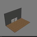 White Roller Shutters Side by Side in Interior With Gray Wall and Wooden Floor