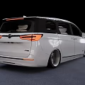 White Modern MPV With Open Doors Spacious Interior And Alloy Wheels 3d model