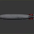 Detailed Vintage Graf Zeppelin Airship Rendering With Red Tail And Classic Design