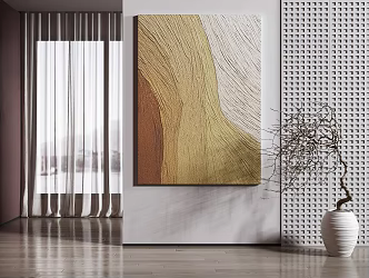 Quiet abstract painting decorative painting 3d model