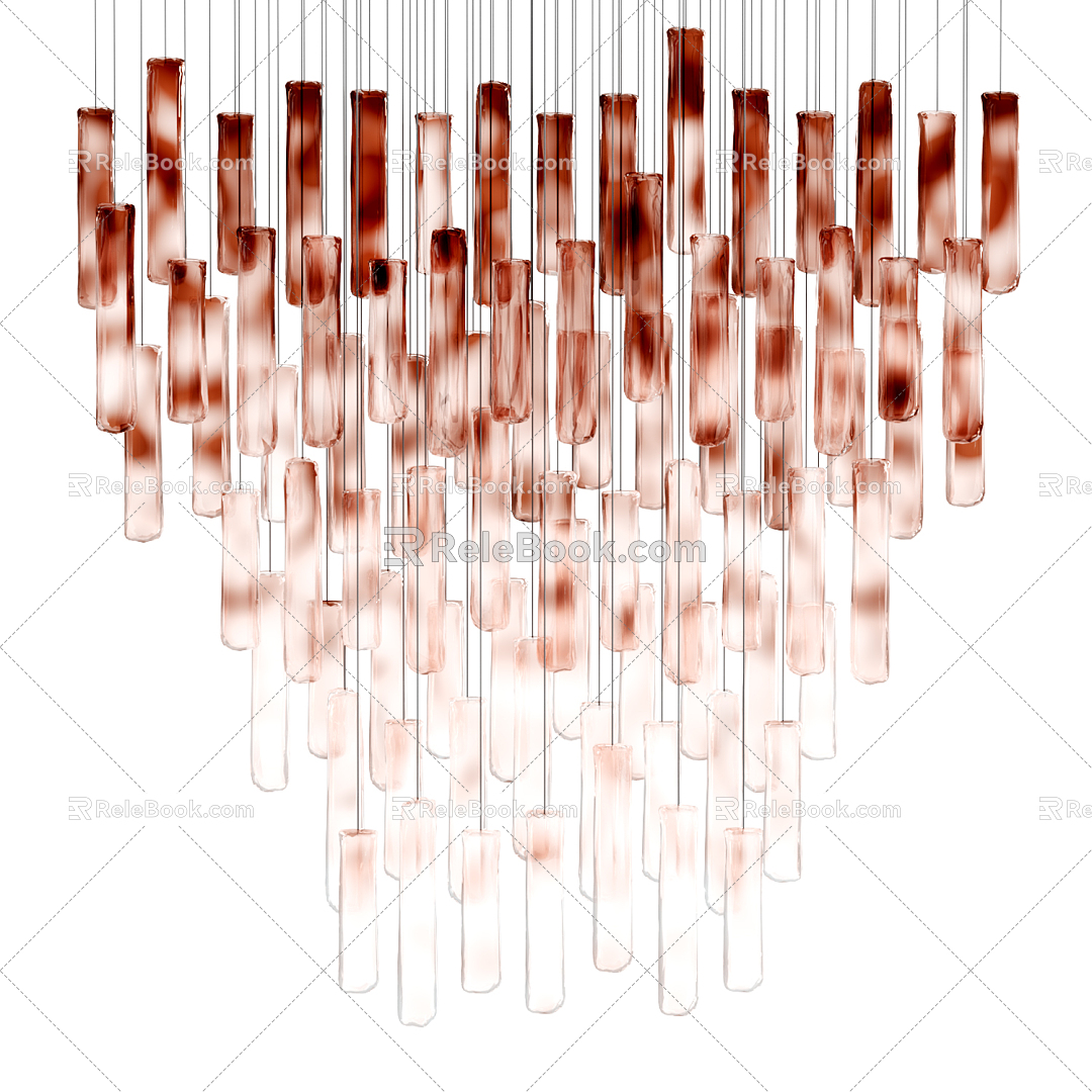 Modern crystal chandelier 3d model