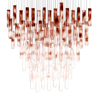 Modern crystal chandelier 3d model