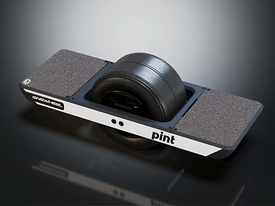 Pint Sports Equipment For Balance Training With Foot Platforms And Central Roller 3d model