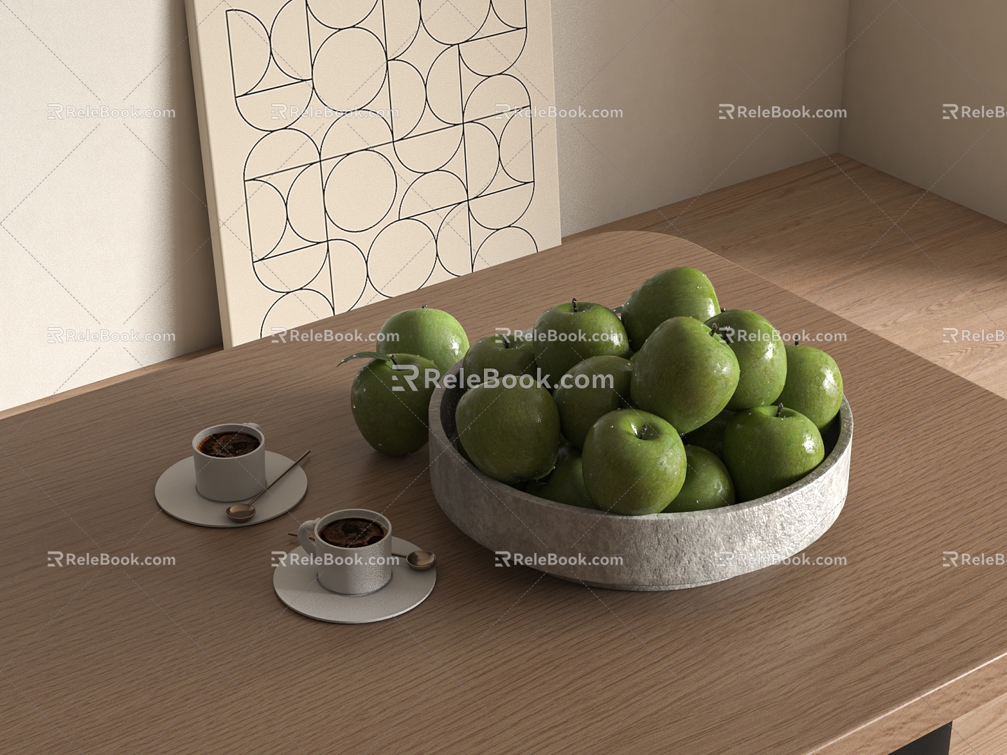 Fruit fruit plate ornaments 3d model