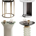 Light luxury round several sides combination 3d model