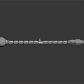 Natural Scene With White Spherical Formation And Long Structure On Gray Reflective Surface