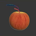 Vibrant Red Apple With Green Leaf And Brown Stem On Black Surface Against Gray Background