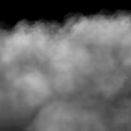 Soft White Smoke Floating Cloud Like Formation Against Black Background 3d model
