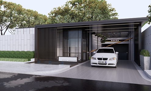 Modern Garage Exit Regional sub-entrance 3d model