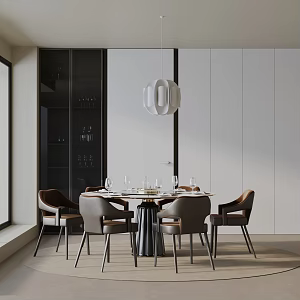 Modern table combination 3d model