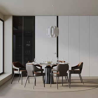 Modern table combination 3d model