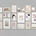 Gallery Wall Decor With Neutral Tones Frames Various Sizes Art Prints And Minimalist Design