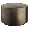 Modern Round Dining Table With Textured Metallic Surface And Sleek Minimalist Design 3d model