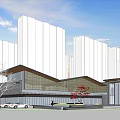 New Chinese Style Sales Office Building New Chinese Style Display Area Modern Style Sales Office Building 3d model