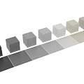 Light Colored Modern Floor Tiles With Round Color Swatches And Minimalist Accents