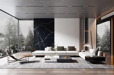 modern living room 3d model