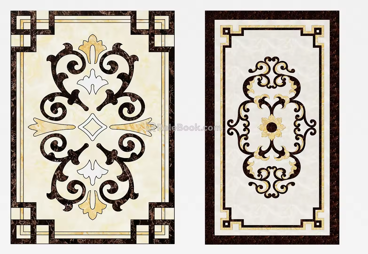 Jianou floor tile floor mosaic 3d model