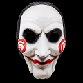 Unique White Mask With Red Spiral Patterns Horror Decorative Ornament Set