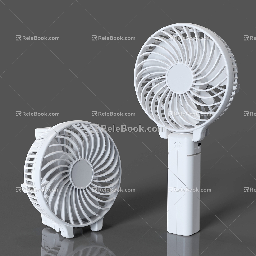 handheld fan handheld folding fan office desktop fan 3d model