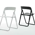 Modern Foldable Leisure Chairs In White And Black With Minimalist Design