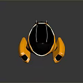 Yellow And Black Underwater Submersible With Transparent Cockpit And Side Wings