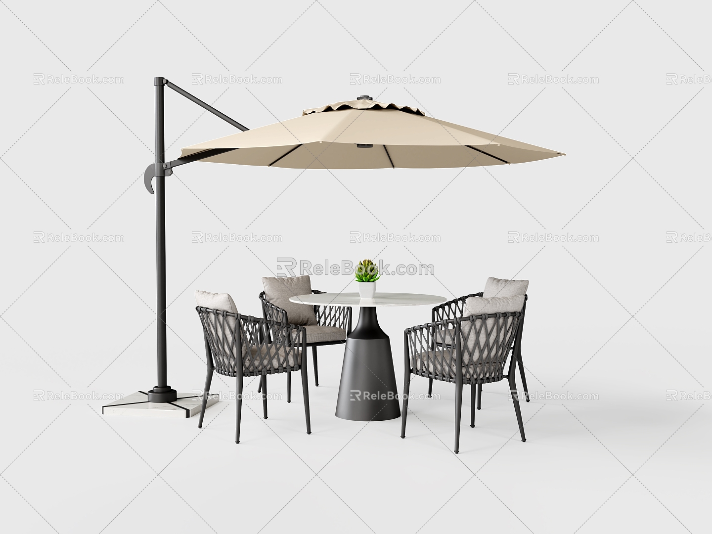 Outdoor Table and Chair Sunshade Umbrella Outdoor Umbrella Leisure Table and Chair Leisure Table and Chair Umbrella Negotiation Table and Chair Outdoor Combination Table and Chair Coffee Table and Chair Balcony Table and Chair 3d model