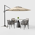 Outdoor Table and Chair Sunshade Umbrella Outdoor Umbrella Leisure Table and Chair Leisure Table and Chair Umbrella Negotiation Table and Chair Outdoor Combination Table and Chair Coffee Table and Chair Balcony Table and Chair 3d model