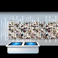 Innovative Public Facility With Smart Photo Wall And Blue Screen Display Stands