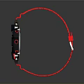 G SHOCK Sports Watch With Red Silicone Strap And Digital