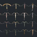 crossbow long-range weapon 3d model
