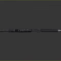 Futuristic Sci Fi Weapon with Black Body Red Accents and Scope Design