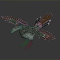 Colorful Flying Bird Displaying Spread Wings And Distinctive Crested Head With Vibrant Feathers