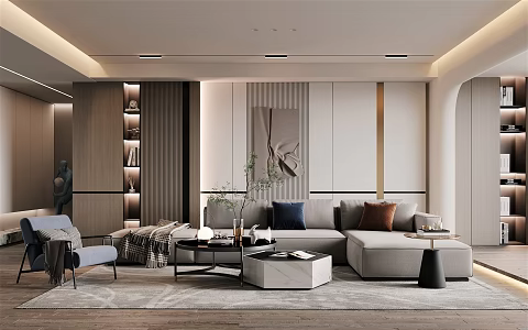 modern living room 3d model