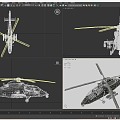 China Armed Helicopter Land Aviation Z19 Helicopter Wuzhi 19 WZ19 Armed Reconnaissance Black Whirlwind Kite 3d model