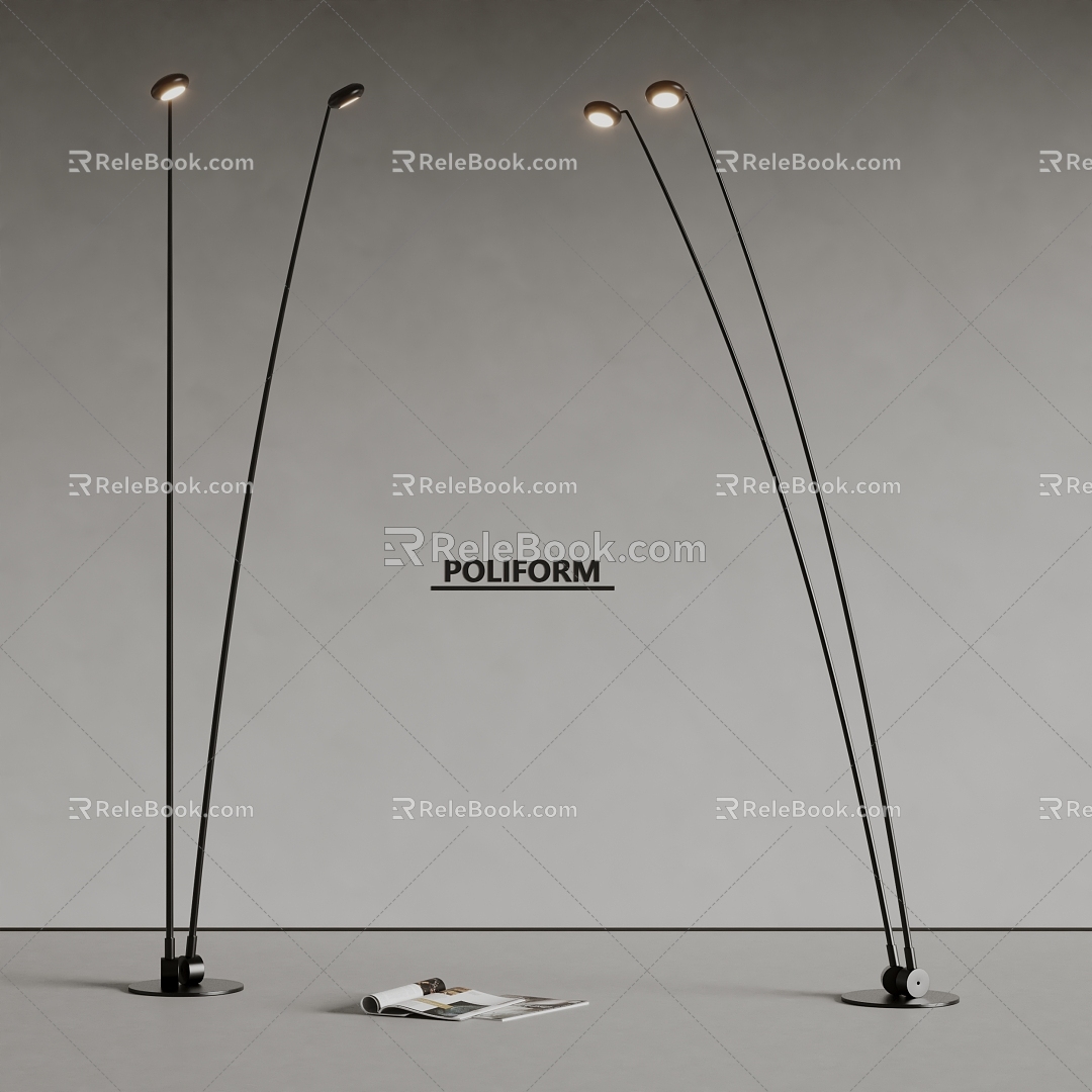 poliform modern floor lamp metal floor lamp 3d model