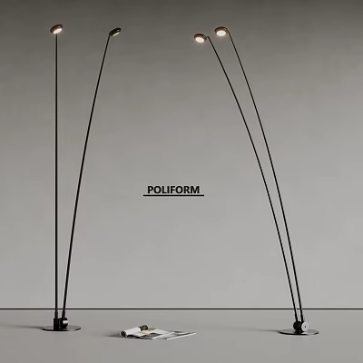 Modern POLIFORM Floor Lamp With Sleek Curved Lines And Minimalist Design 3d model
