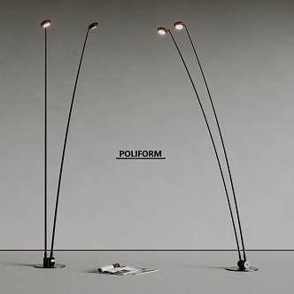 poliform modern floor lamp metal floor lamp 3d model