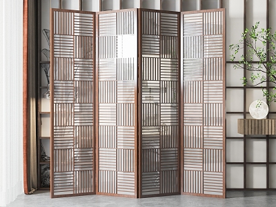 New Chinese Style Screen Partition 3d model