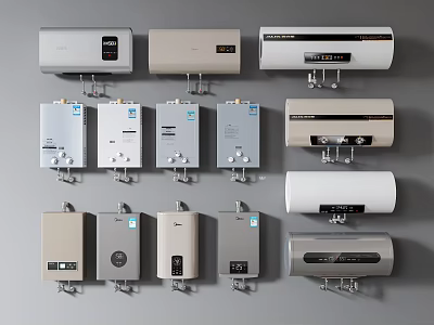 Various Electric Water Heaters For Daily Use 3d model