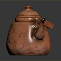 Vintage Copper Teapot as Classic Household Item with Lid Spout and Handle