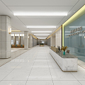 Modern Hospital Hall 3d model