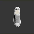 Modern White Sleek Sneakers with Gray Laces and Thick Platform Sole Design
