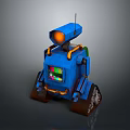 Robot Assistant Small Robot Butler Robot Butler Figure Game Figure 3d model