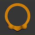 Elegant Gold Fashion Ring With Decorative Buckle And Shiny Surface