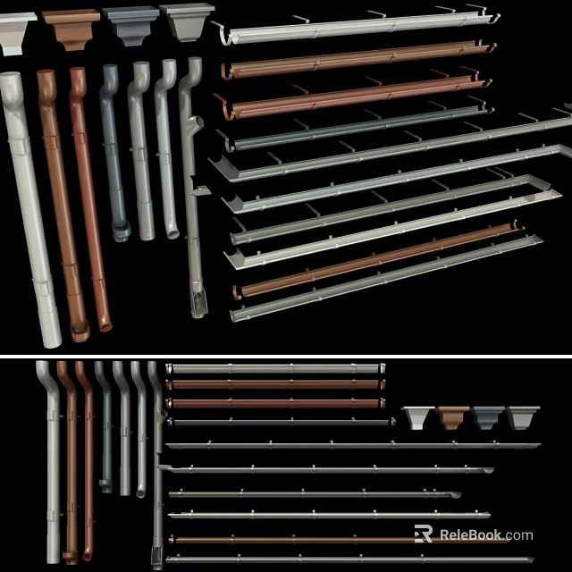 Assorted Metal Bars With Different Colors And Sizes For Hardware Projects 3d model