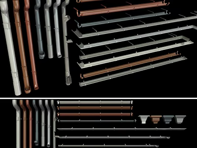Assorted Metal Bars With Different Colors And Sizes For Hardware Projects 3d model