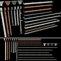 Assorted Metal Bars With Different Colors And Sizes For Hardware Projects 3d model
