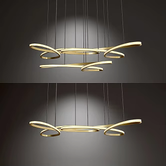 Modern creative chandelier combination 3d model