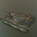 Tank Moving Target Armored Vehicle Bullet 3d model